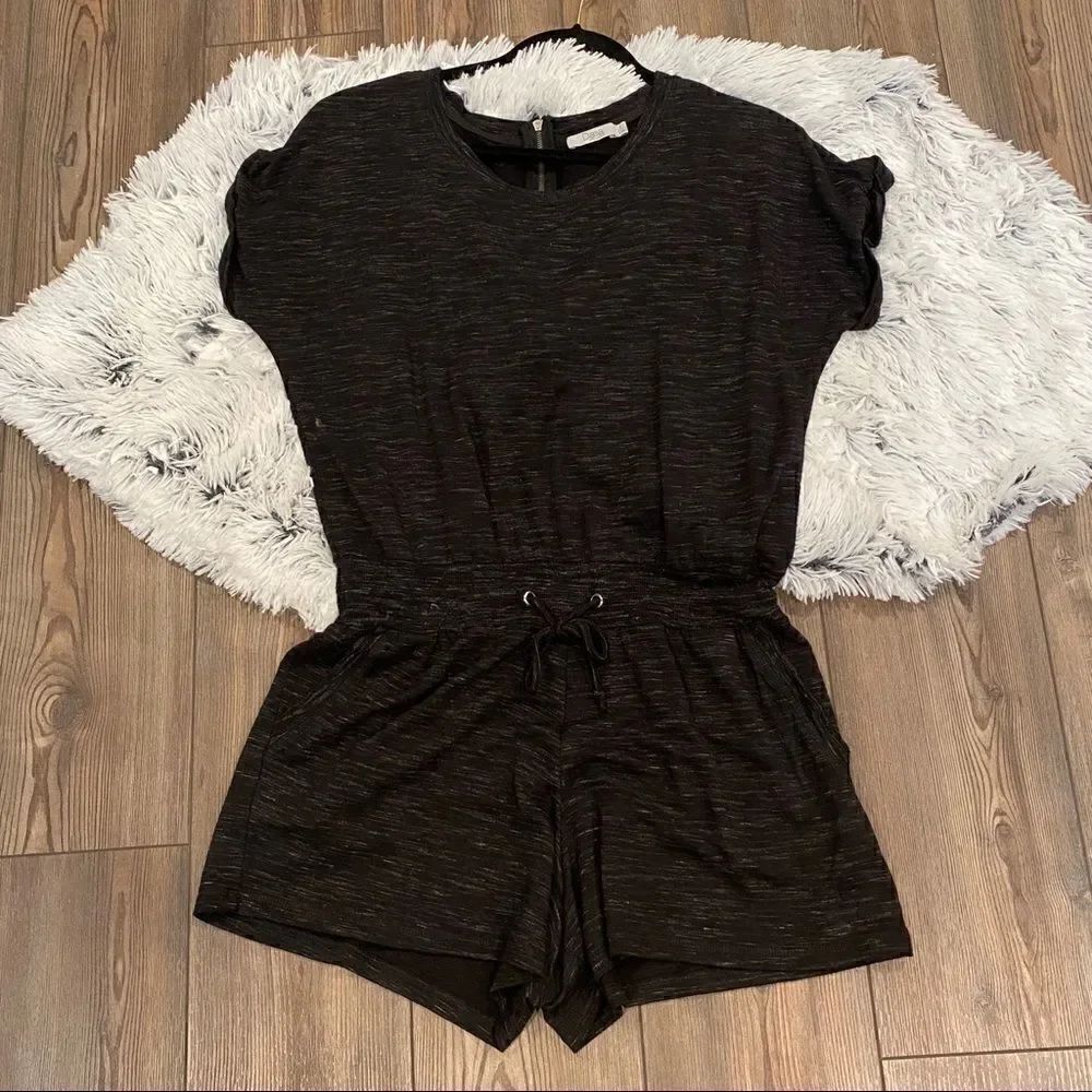 Dalia Charcoal Shorts Romper Large Back zip